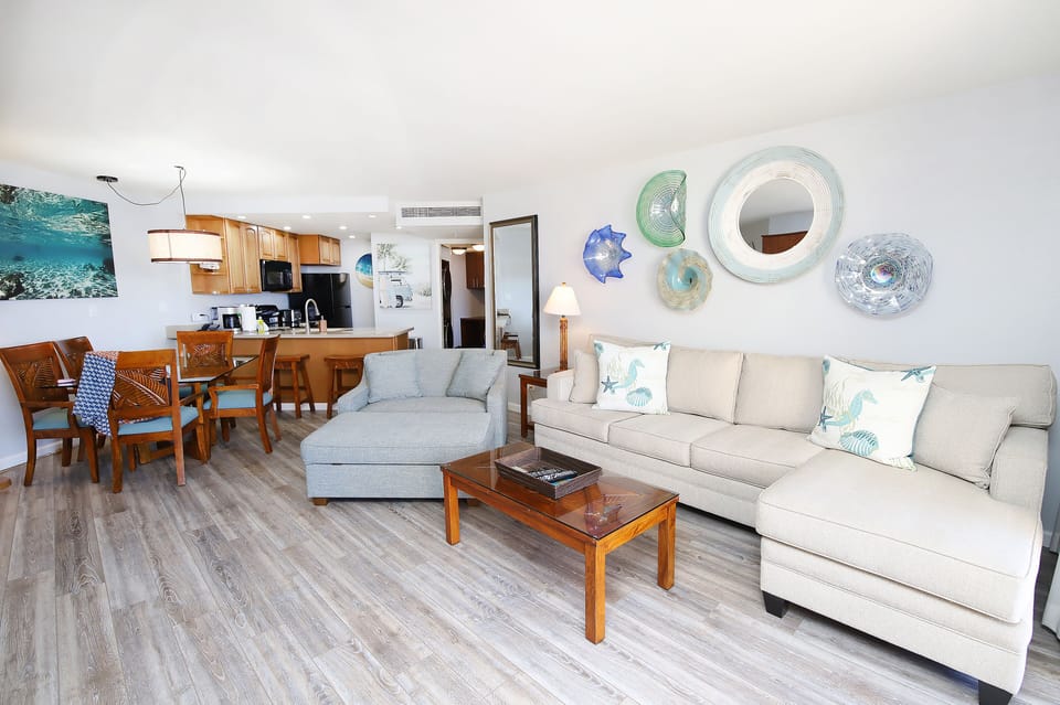 Great space to gather for meals and relaxation.