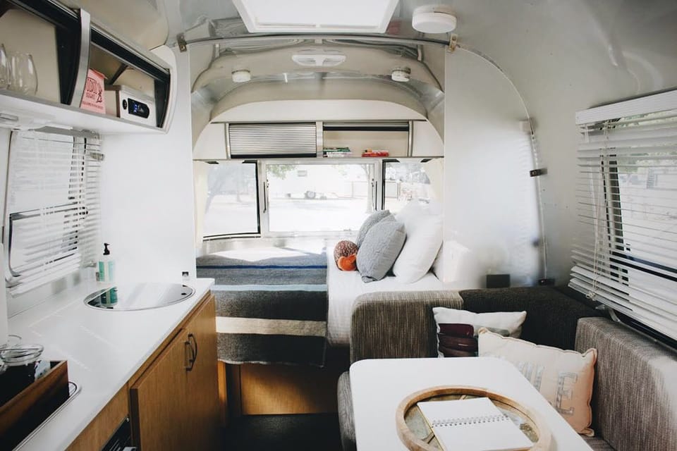ASB Airstream Bambi | Living room | 13-inch flat-screen TV with digital channels, TV, Netflix