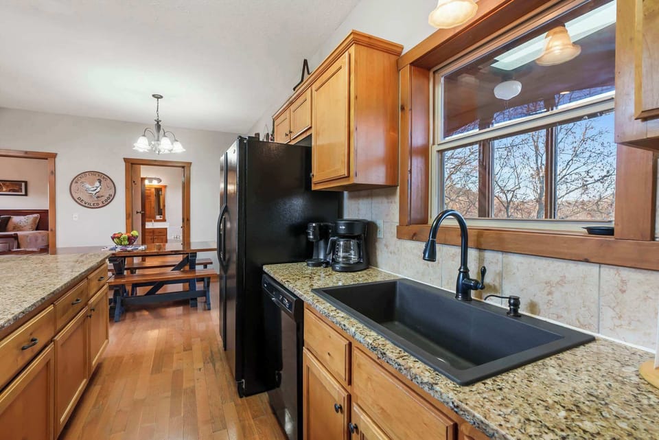 Cabin, Multiple Beds, Fireplace, Mountain View (Kemper's Cabin by Silver Dollar City) | Private kitchen | Coffee/tea maker