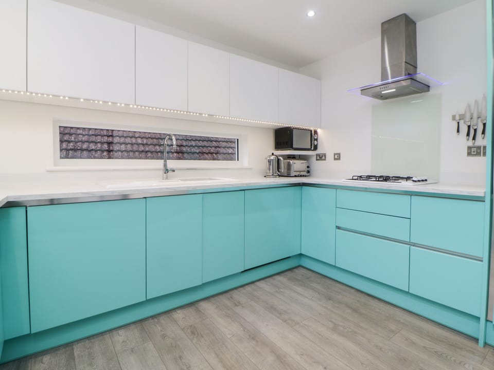 Fridge, dishwasher, electric kettle, toaster