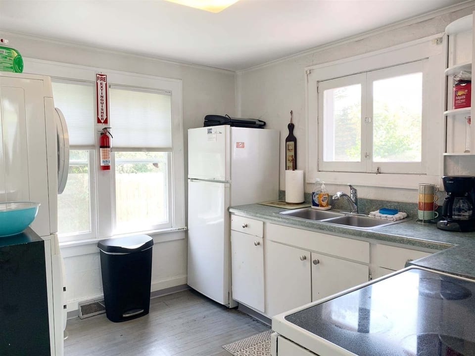Full kitchen has everything you need to make a meal at home