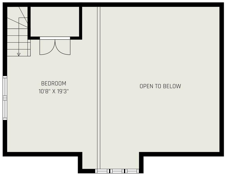 Birdie Cottage lofted primary bedroom