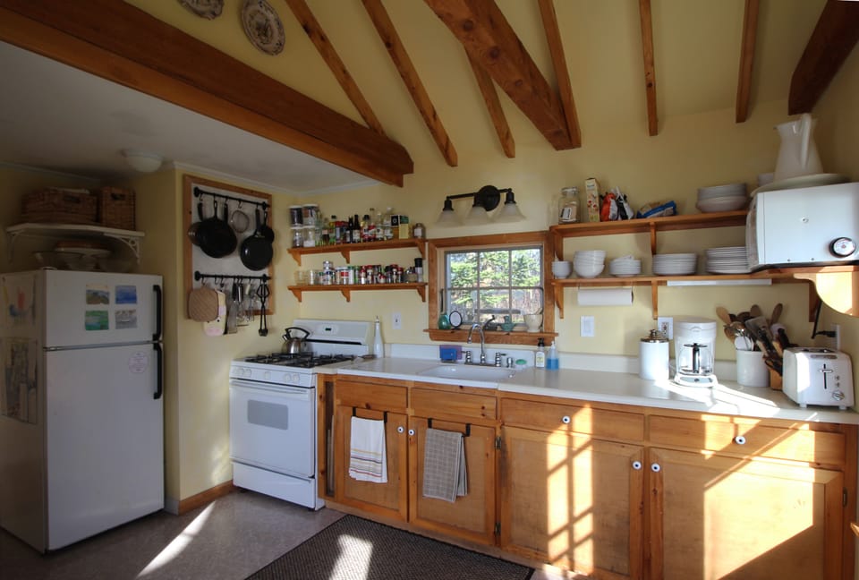 Fully Equipped Kitchen with Cathedral Ceilings
