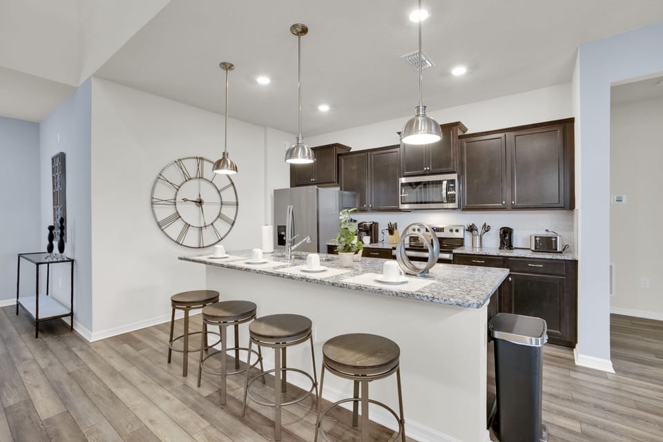 Kitchen is well stocked for large meals. We provide coffee and detergent :)