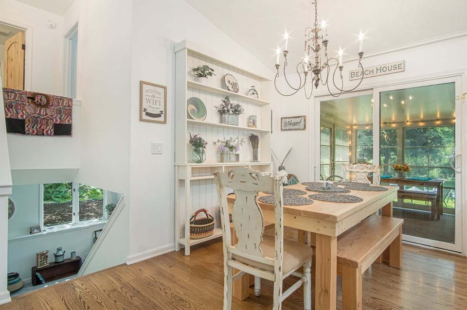 Dining table seats up to 8 so you can enjoy a meal at home any time of year