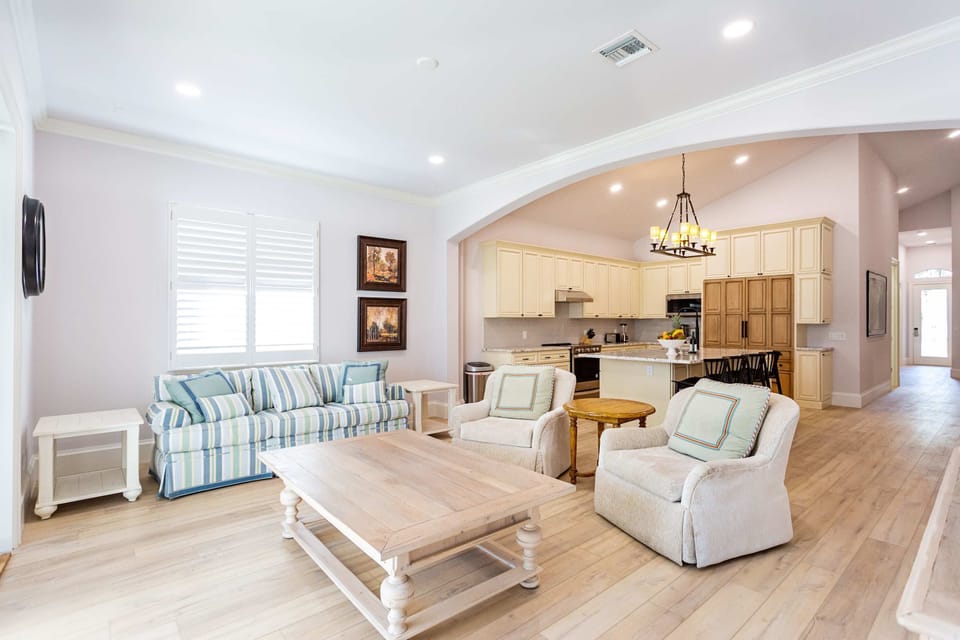 Cozy living room with  TV and comfy sofa