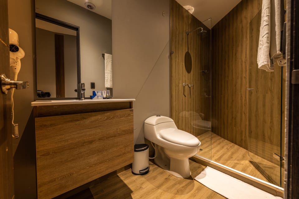 Superior Double Room, 1 Double Bed | Bathroom | Shower, rainfall showerhead, towels