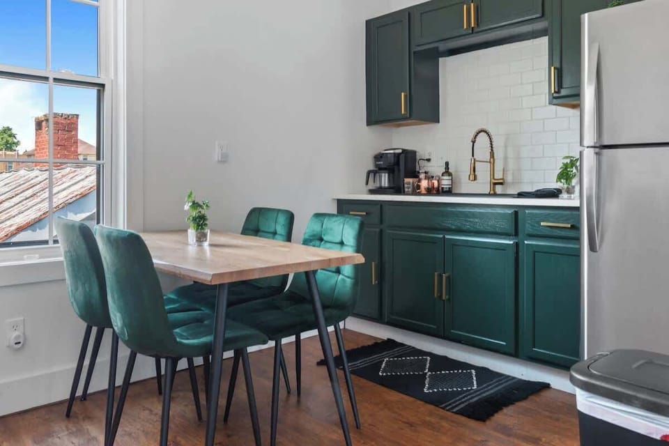 Guest Favorite Airbnb
Well-Equipped Cooking Space Featuring a Frigidaire refrigerator, electric stove, single oven, microwave, and dishwasher, our kitchen has everything you need. All cooking basics are provided, making meal preparation a breeze. Enj