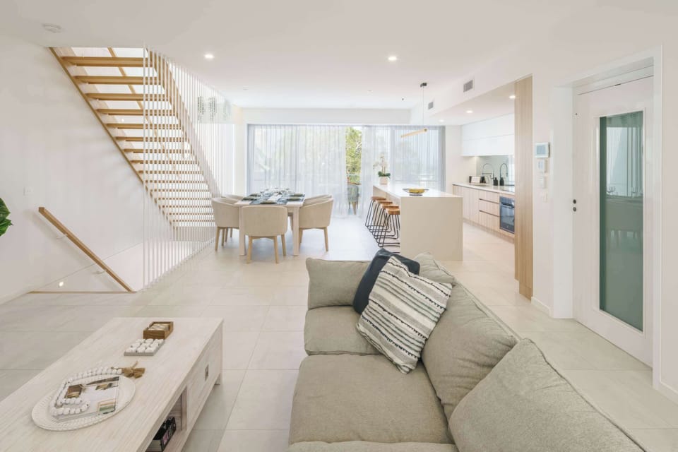 Comfortable lounge is perfect for relaxing after the beach