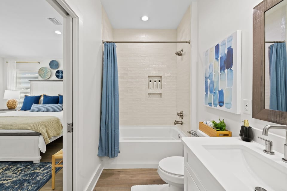 If you have a child, a perfect tub for bathing or private suite for two.
