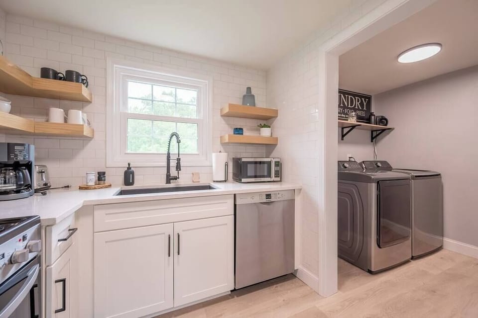 Laundry area right off of the kitchen