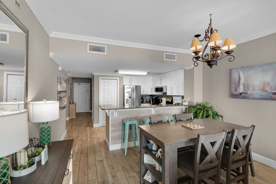 Dining to kitchen views