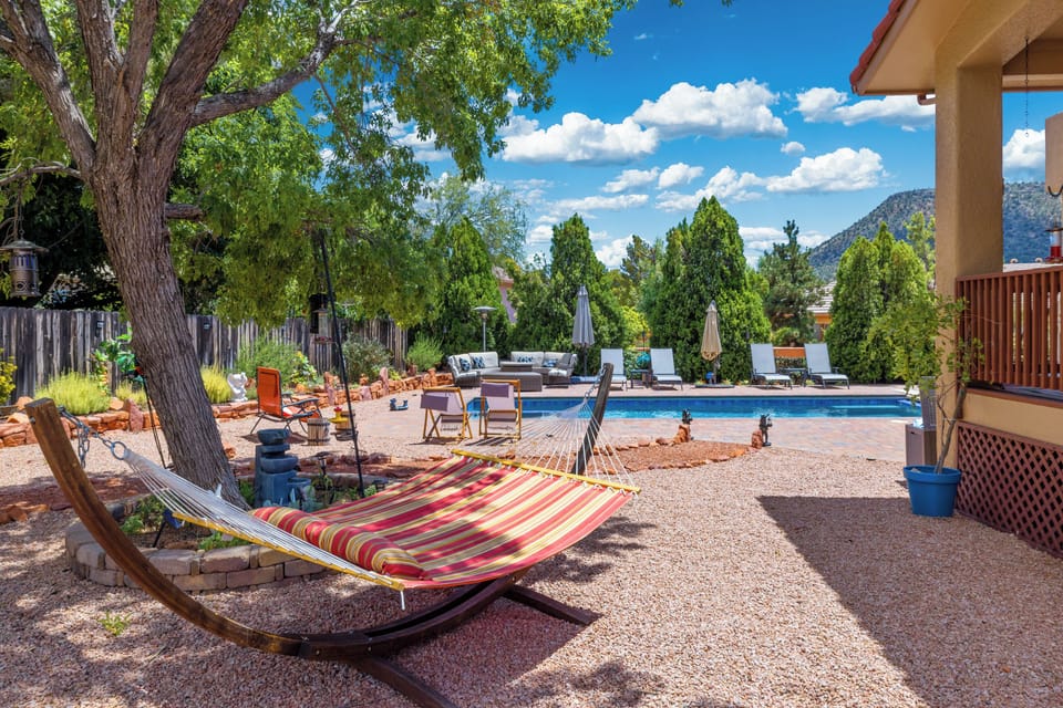 Resort Living, Dive into the Salt Water Pool and Spa. This is a Stress Free Zone