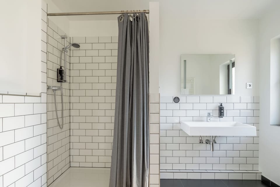 Eco-friendly toiletries, hair dryer, towels