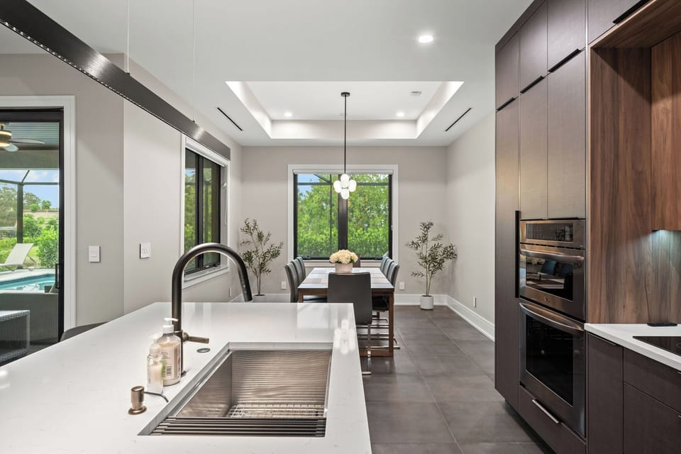Kitchen and Dining room.
