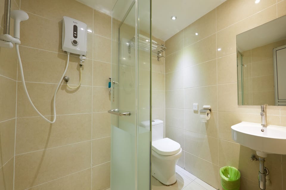 Standard Double Room, No Windows | Bathroom | Shower, rainfall showerhead, free toiletries, hair dryer