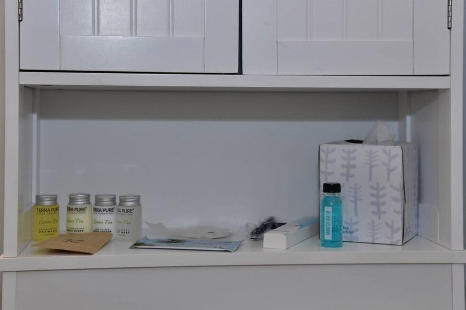 Fully stocked travel bathroom essentials
