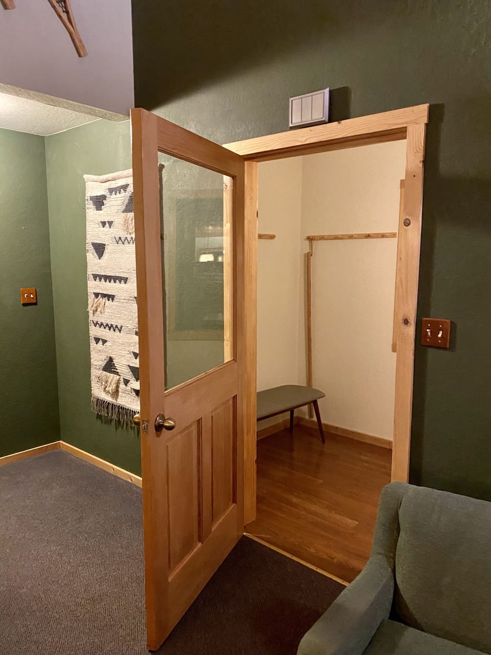 Entry room opens to the living room