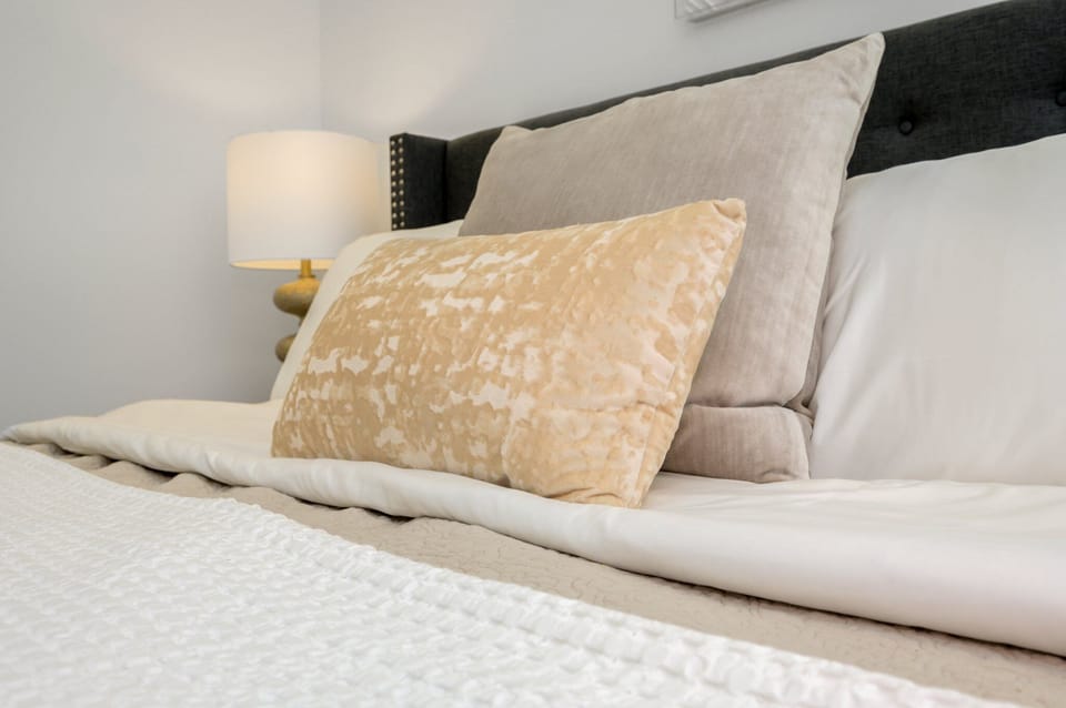 Master bedroom with premium king mattress 