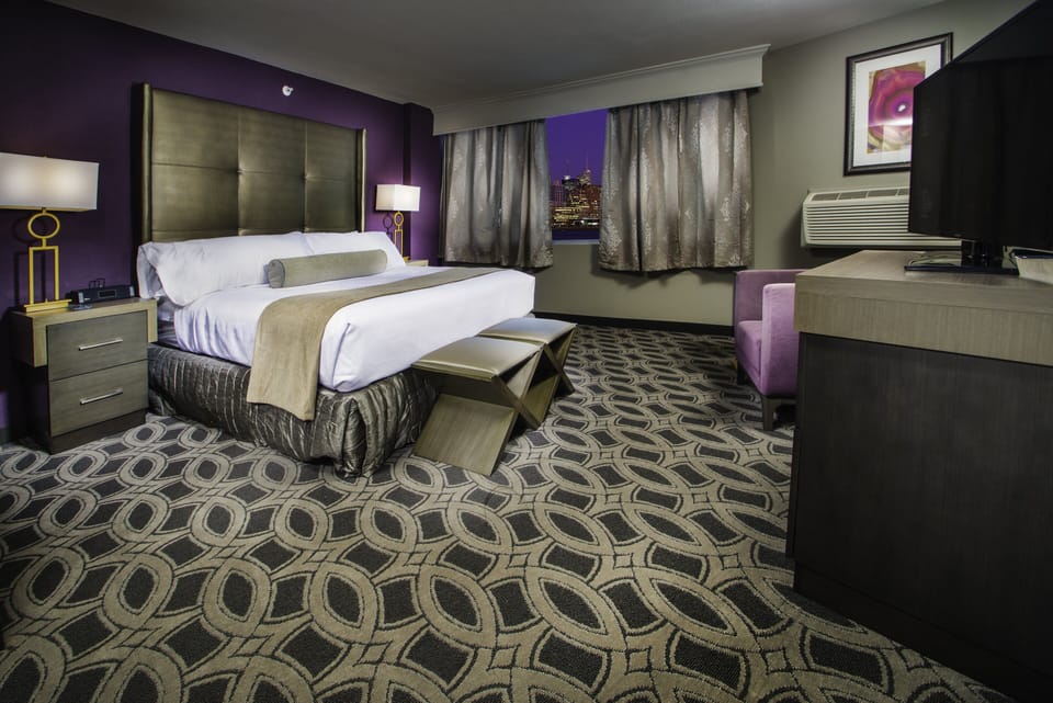 In-room safe, desk, iron/ironing board, free cribs/infant beds