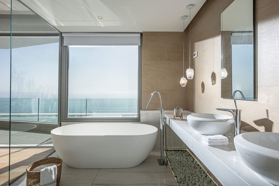 Luxury Villa, 6 Bedrooms, Private Pool, Sea View | Bathroom | Eco-friendly toiletries, hair dryer, bathrobes, slippers