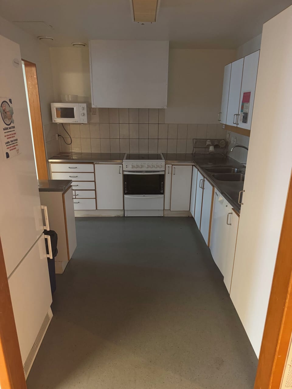 Shared fridge, microwave, electric kettle