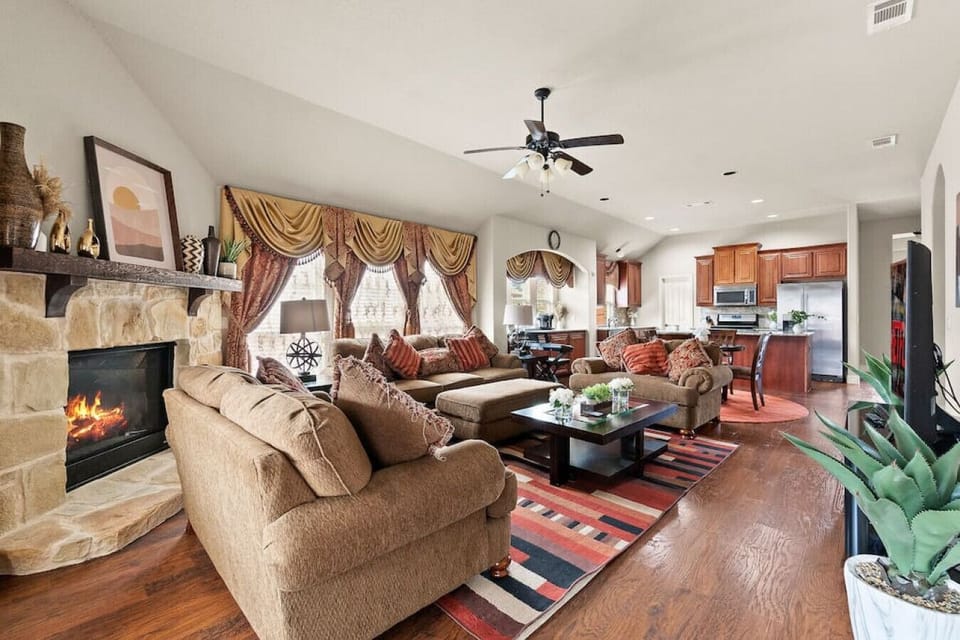 Our comfy open concept living and dining space awaits you.