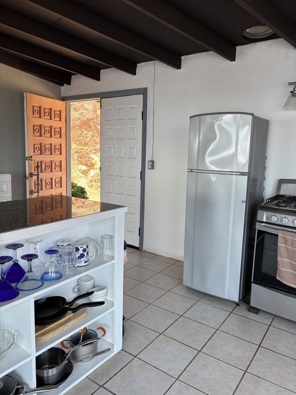 Panoramic Chalet, Ocean View | Private kitchen | Full-size fridge, oven, stovetop, espresso maker