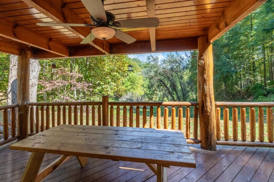 Picnic Table - Picnic table on the covered deck