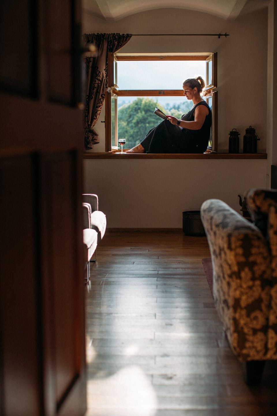The perfect spot to unwind with a book and a glass of wine, surrounded by peace and stunning nature views.