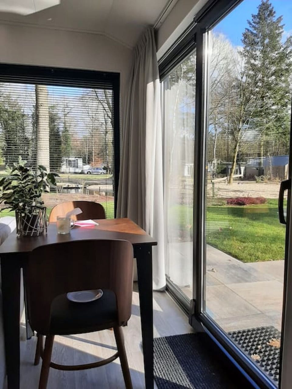 Dining space overlooking the natural surroundings