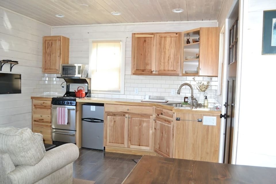 Kitchen View from Living Room Area