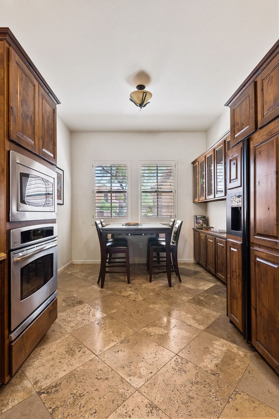 Breakfast table in kitchen 
