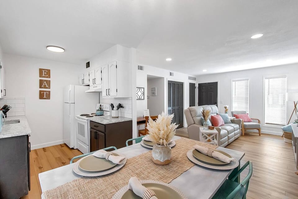Dining area and kitchen