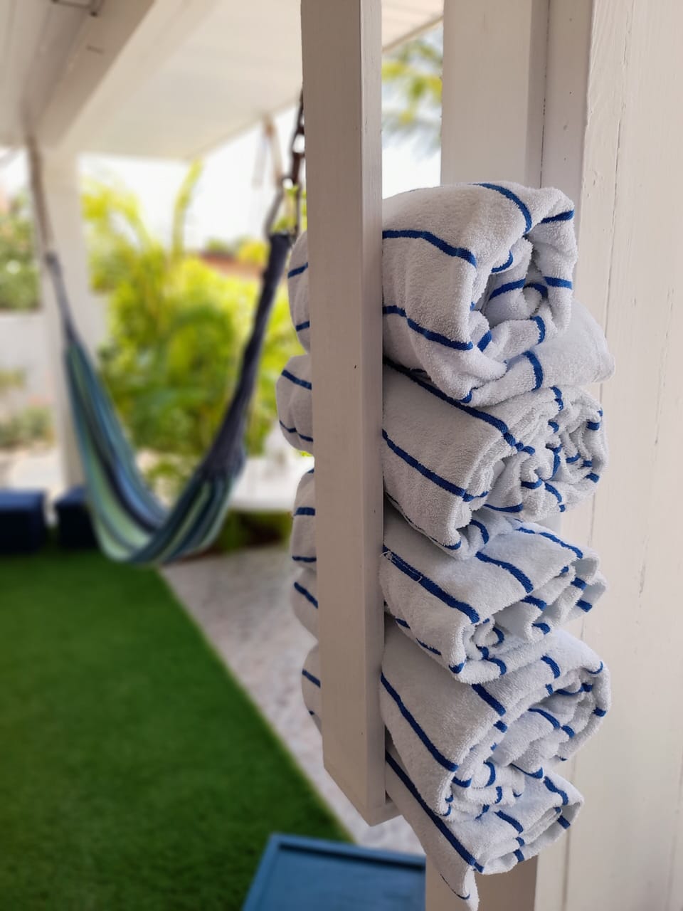 We provide a beach towel for each guest