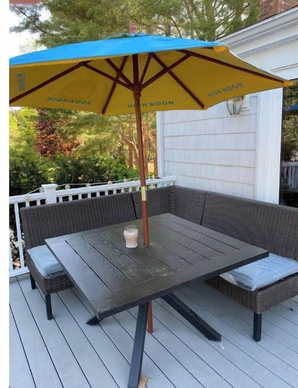 Deck dining table