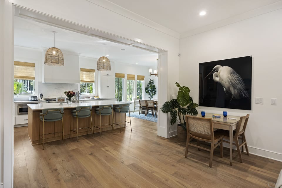 The home is spacious and has plenty of room to spread out.