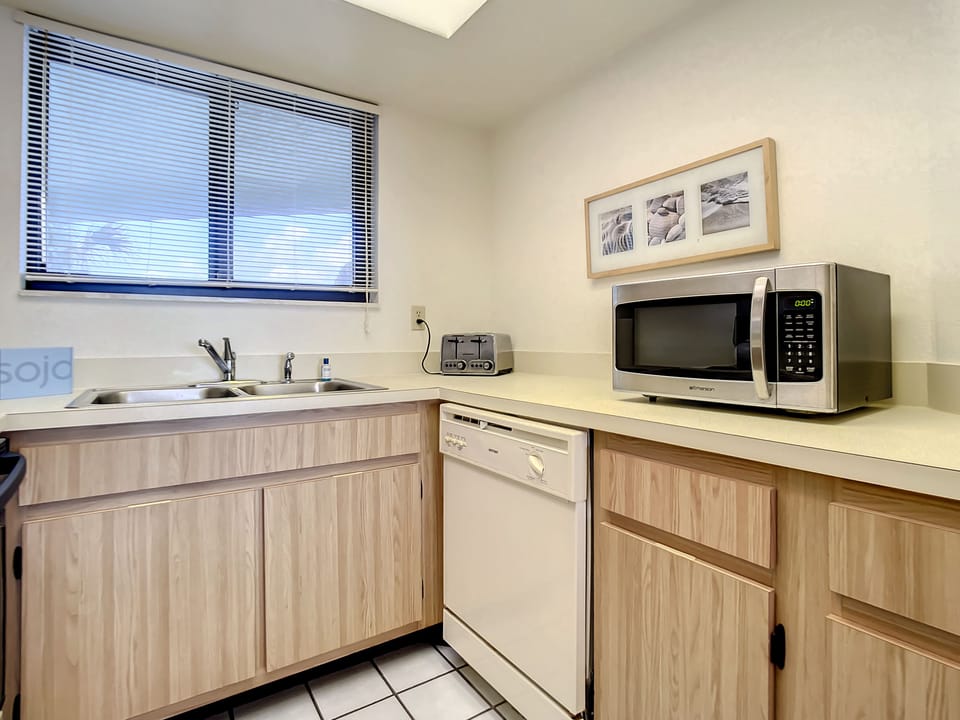 Fully equipped kitchen for all your cooking needs.