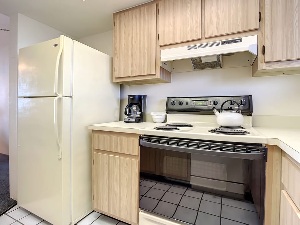 Fully equipped kitchen for all your cooking needs.