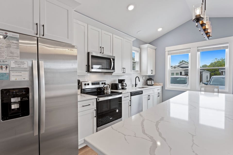 Pop on over to the beautiful Kitchen when you're ready to cook up some fresh, local seafood and enjoy a delicious meal together.