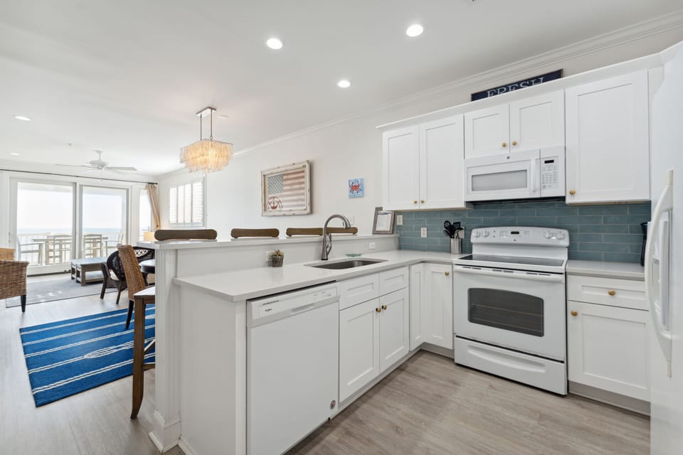 Kitchen and living area