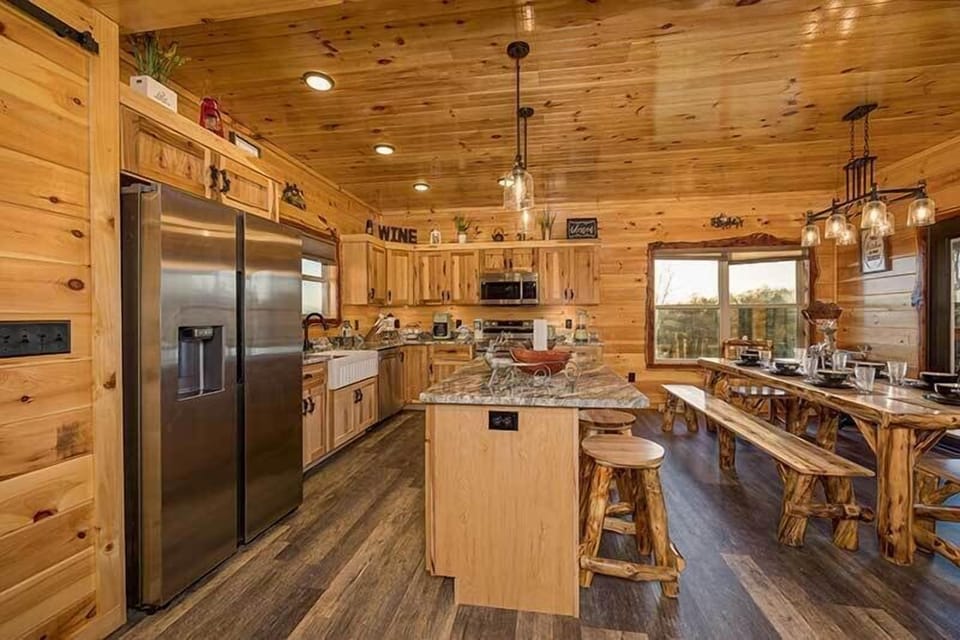 Smokies Cabin Rental Fully Equipped Kitchen