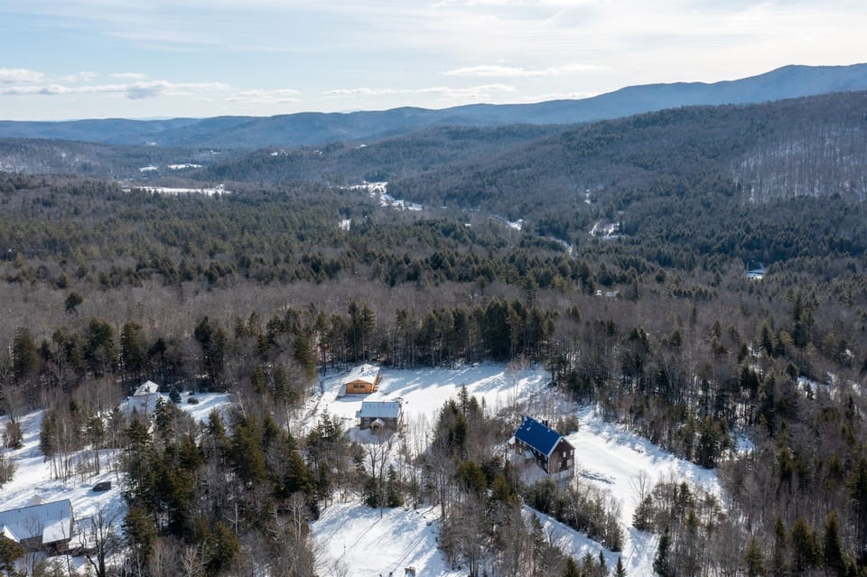 Aerial shot of the surrounding area