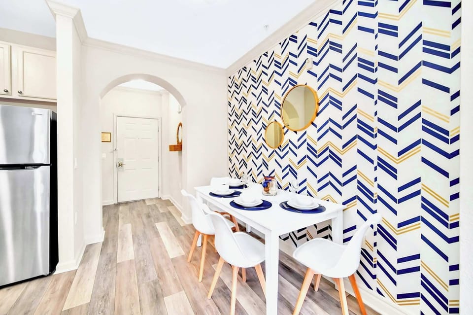 Stylish indoor dining area for shared meals 