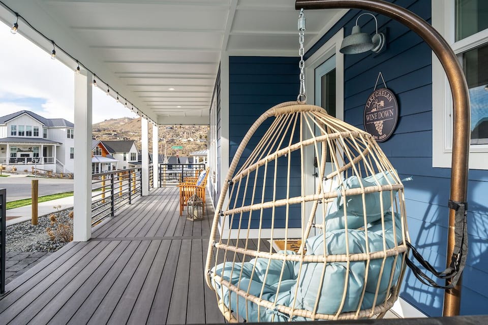 Outdoor seating with a view