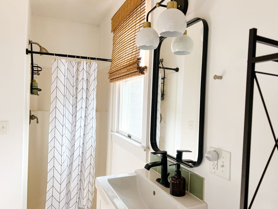 Main level bathroom with shower