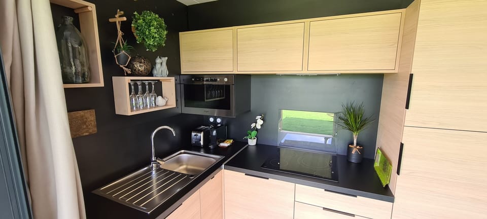 Family Cottage | Private kitchen | Fridge, microwave, oven, stovetop