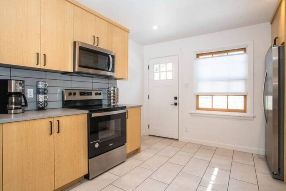 Back door and stainless appliances
