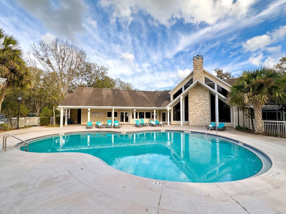 Dive into the sparkling community pool—perfect for a sunny day of lounging and swimming.