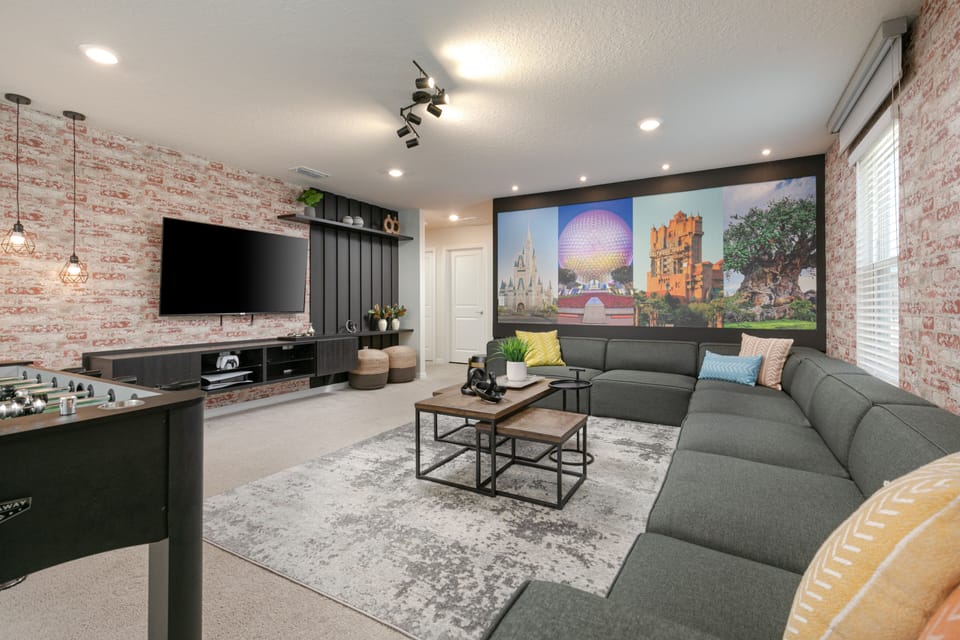 This TV loft is the perfect place for the whole family to relax and have fun.